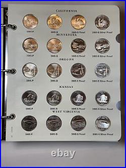 1999 2008 2009 State Quarter Complete Set P D S & SILVER PROOF PDSS 224 Coin