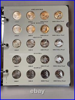 1999 2008 2009 State Quarter Complete Set P D S & SILVER PROOF PDSS 224 Coin