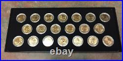 1999 2008 24K Gold Layered State Quarter Complete Set P&D Mints Encapsulated