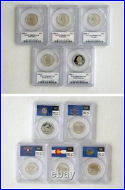 1999-2008 Complete 50 States Clad State Quarter Flag Set PCGS PR69