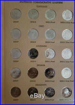 1999-2008 Complete Quarter Set P, D, S, S In 2 Dansco Albums, 200 Coin Set