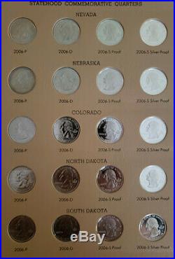1999-2008 Complete Quarter Set P, D, S, S In 2 Dansco Albums, 200 Coin Set