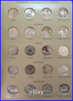 1999 2008 Complete Set Including Proofs of State Quarters in two Dansco Albums