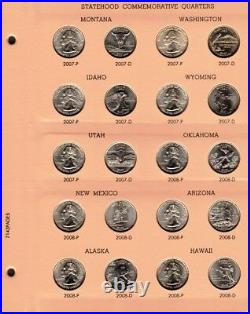 1999-2008 Complete State Quarter Set 100 P&d Bu Coins In A Dansco Album