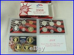 1999 2008 Complete U. S. Silver Proof Coin Set Of Ten With Boxes, COAs Mint