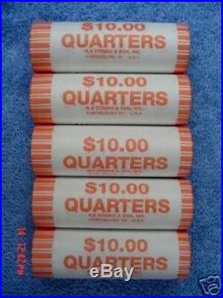 1999 2008 Delaware Hawaii State Wrapped Quarter Rolls Complete Set