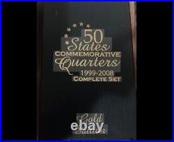 1999-2008 Gold Edition 50 States Commemorative Quarters 10 Complete Sets With5