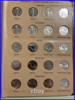 1999-2008 PDSS State Quarters Silver Dansco Proof Complete 200 Quarters Proof