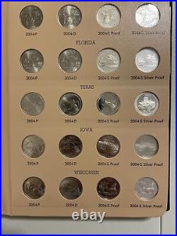 1999-2008 PDSS State Quarters Silver Dansco Proof Complete 200 Quarters Proof