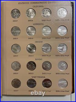 1999-2008 PDSS State Quarters Silver Dansco Proof Complete 200 Quarters Proof