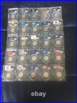 1999-2008 SILVER Statehood Quarters-PCGS PR 69 DCAM FLAG SERIES- Complete Set