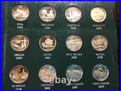 1999-2008-S Silver Statehood Quarter Complete 50 Coins Intercept Shield CC0078