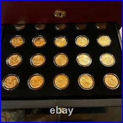 1999-2009 COMPLETE SET State Quarters 24K GOLD PLATED Coins UNCIRCULATED