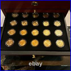 1999-2009 COMPLETE SET State Quarters 24K GOLD PLATED Coins UNCIRCULATED