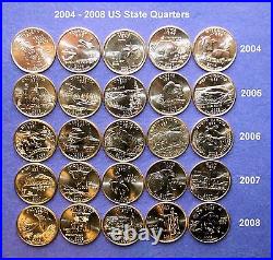 1999 2009 Complete 164 State & Territory Quarter P & D BU & Satin Set