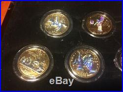 1999-2009 Complete 24K Gold Plated State Quarter 56-Coin Set in Cherry Wood