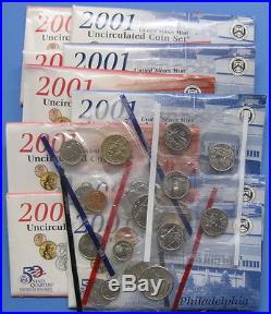 1999 2009 Complete Run of 11 Government Issued Mint Uncirculated Coin Sets