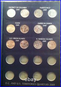 1999 2009 Complete State Quarters With D. C & U. S. Territories Colletion P & D