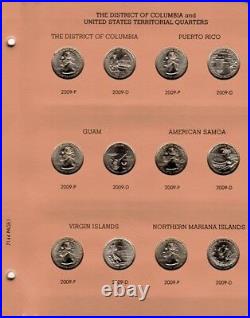 1999-2009 Complete State & Terr Quarter Set 112 P&d Bu Coins In A Dansco Album