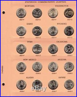1999-2009 Complete State & Terr Quarter Set 112 P&d Bu Coins In A Dansco Album