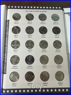 1999-2009 P D S Complete State & Territory Qtr Uncirculated/Proof Set in Albums