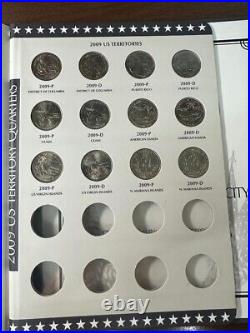 1999-2009 P D S Complete State & Territory Qtr Uncirculated/Proof Set in Albums