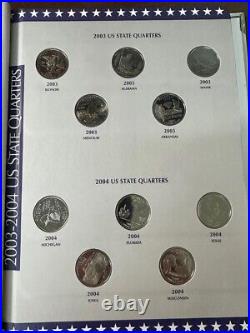 1999-2009 P D S Complete State & Territory Qtr Uncirculated/Proof Set in Albums