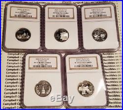 1999-2009 Proof Clad US Statehood Quarters withDC-Terr. Complete Set NGC PF70 UCAM