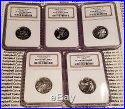1999-2009 Proof Clad US Statehood Quarters withDC-Terr. Complete Set NGC PF70 UCAM