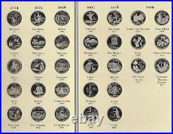 1999-2009 S Complete Silver Proof State Quarter-56 Pc Set-11 Years In Folder