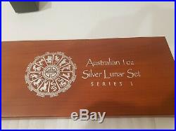 1999-2010 AUSTRALIA Perth Mint SILVER LUNAR COMPLETE SET 12 COIN 1OZ Series I BU