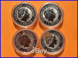 1999-2010 AUSTRALIA SILVER LUNAR COMPLETE SET 12 COINS 1OZ Series I BU
