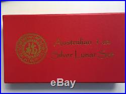 1999-2010 AUSTRALIA SILVER LUNAR COMPLETE SET 12 COINS 1OZ Withpresentation R/BOX