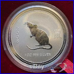 1999-2010 AUSTRALIA SILVER LUNAR COMPLETE SET 12 COINS 1 OZ With PRESENTATION BOX