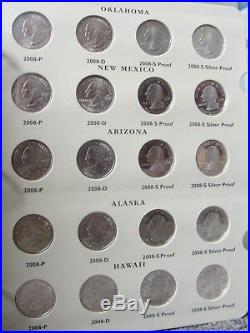 1999-2011 Complete State Quarter Set withProof & Silver in (3) Littleton Albums