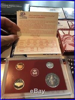 1999-2011 Us Mint 90% Silver Complete Proof Set + Uncirculated Mint Set