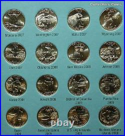 1999 -2021 State & National Park 112 Quarter Uncirculated COMPLETE Set withFolders