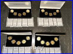 1999 Complete Set Of 24kt. Gold Plated State Quarters with certificates