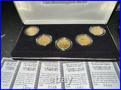 1999 Complete Set Of 24kt. Gold Plated State Quarters with certificates