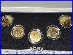 1999 Complete Set Of 24kt. Gold Plated State Quarters with certificates