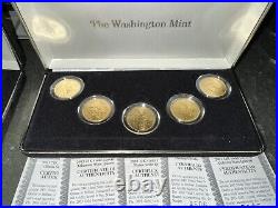 1999 Complete Set Of 24kt. Gold Plated State Quarters with certificates