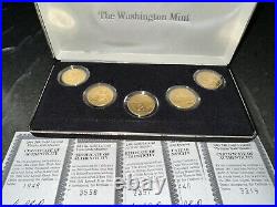 1999 Complete Set Of 24kt. Gold Plated State Quarters with certificates