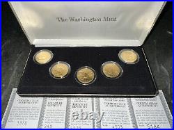 1999 Complete Set Of 24kt. Gold Plated State Quarters with certificates