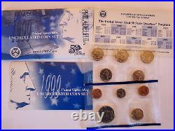 1999 US Mint Uncirculated Set, Complete, Philadelphia & Denver