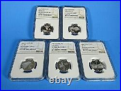 1999 to 2008 S The Complete 50-Coin Silver Statehood Quarter Set NGC Pf 70 Ucam
