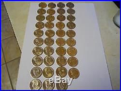 1 of Ea President P&D (78 Coins) 2007-2016 Complete Set $1 Golden Dollars. UNC