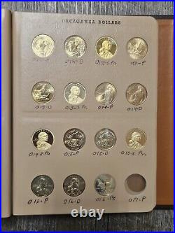 2000-2016 P-D-S Sacagawea Dollar BU & Proof Complete Set (51 Coins) In Dansco