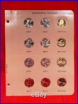 2000-2019 Complete Set 60 Sacagawea $1 P, D&s Bu Mint Coins In A Dansc0 Album