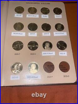 2000-2022 Sacagawea Complete Set 66 coins (44 BU 22 Proof) with Dansco 8183 Album