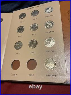 2000-2023 Complete 70 Coin P, D, S Sacagawea Dollar Set In Dansco 8183 with slipcase